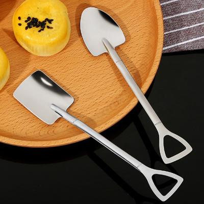 Boys Girls Creative Thickening Shovel Spoon Stainless Steel Lovely Dessert Cake Retro Multifunctional School Home Watermelon Spoon Gifts Coffee