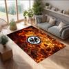 Eintracht Frankfurt Football Print Crystal Velvet Rug, Comfortable Water Absorbent Non Slip Indoor Floor Carpet