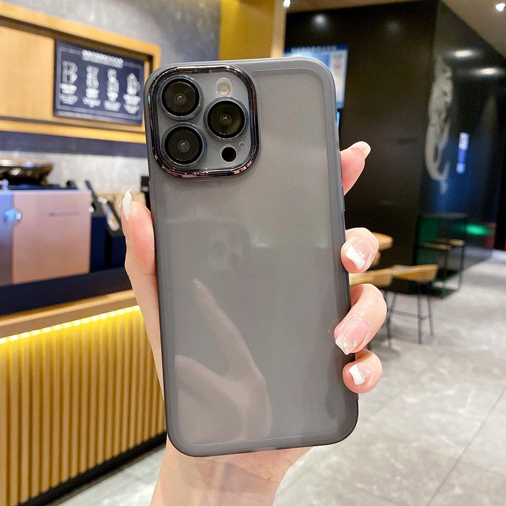Applicable To Apple 16PRO Charcoal Eye Electroplating Fine Hole Mobile Phone Case IPhone XR Comes with Lens Film Protection Case