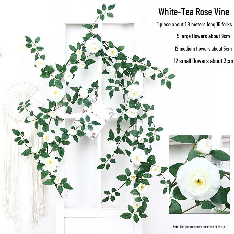 Simulierte Rosenblumenranke zur Wanddekoration & Landschaftsgestaltung