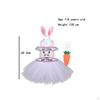 Girl Easter Bunny Tutu Dress Ears Hair Hoop Romper Outfit for Carnivals