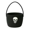 Halloween Candy Basket Handheld Pumpkin Bucket Cotton Rope Storage Basket with Handle for Holiday Decoration and Organization