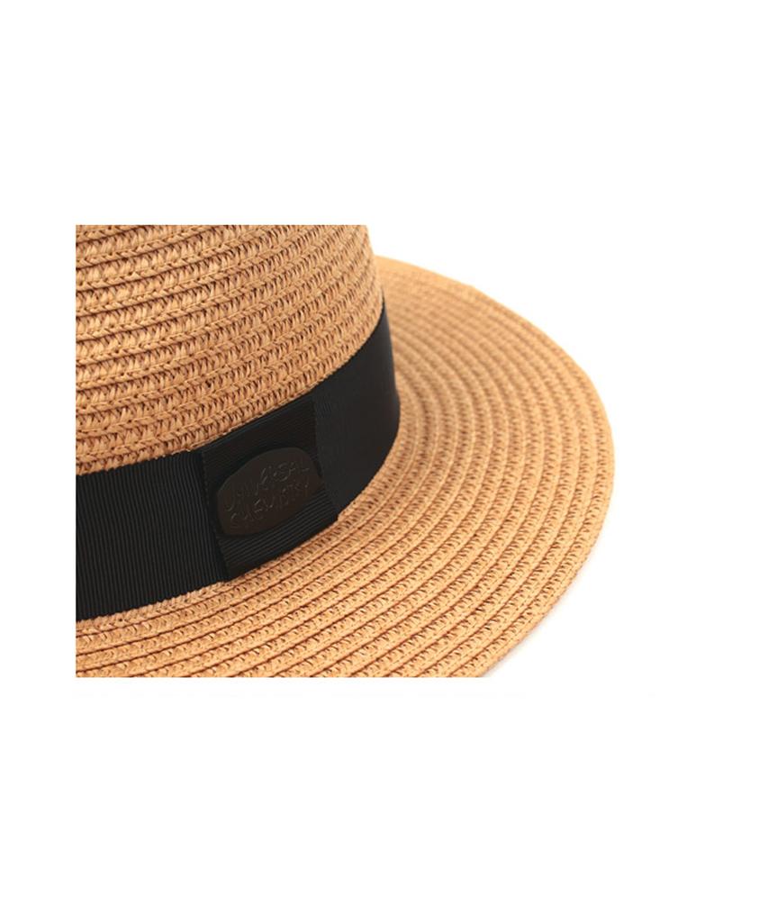 Yunibeosyeolkemiseuteuli Black-Metal Summer Beige Fedora