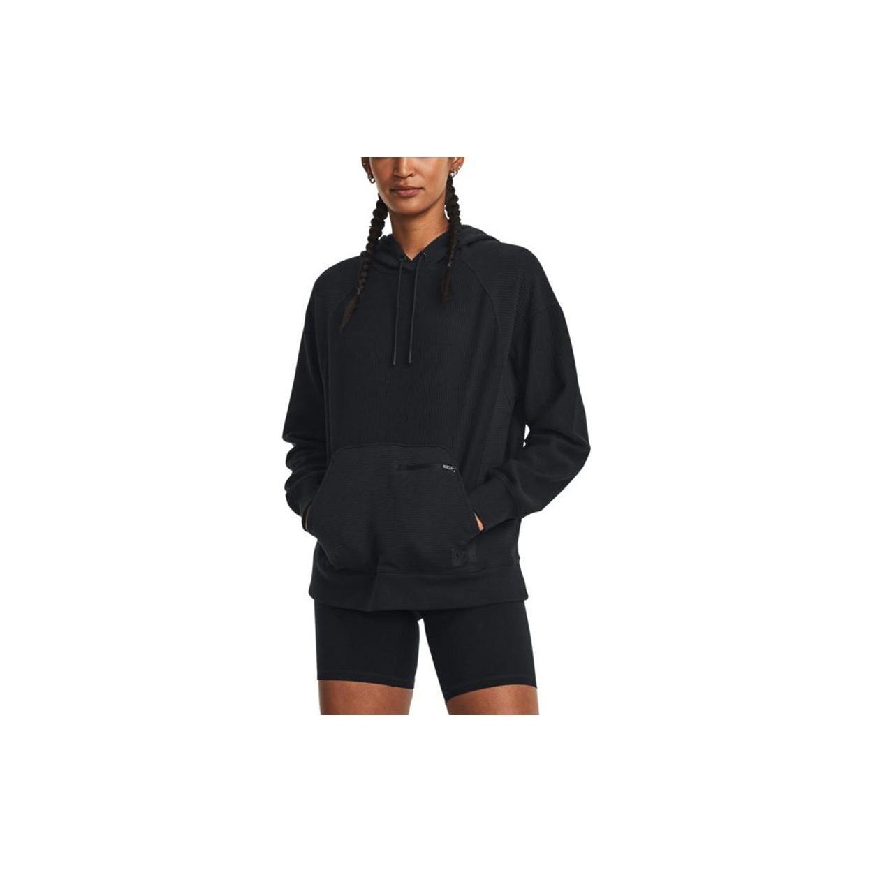 (WMNS) Under Armour Ottoman Fleece Hoodie Black Women s 1379775-001 M