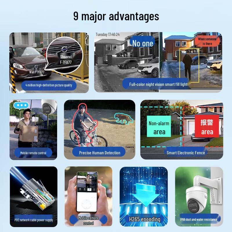 

Hikvision 4MP 2K HD PoE AI Full-Color Night Vision Dome Camera