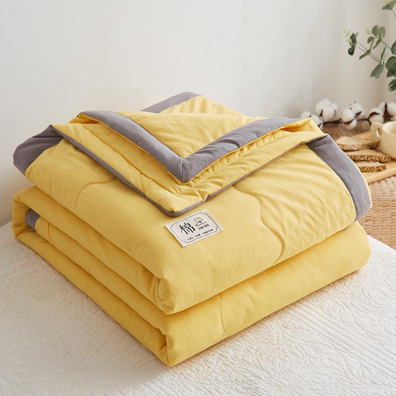 Set Coperta Estiva in Puro Cotone Lavato Giapponese - Cotone dello Xinjiang, Sottile e Fresco, Classe A, Quattro Pezzi