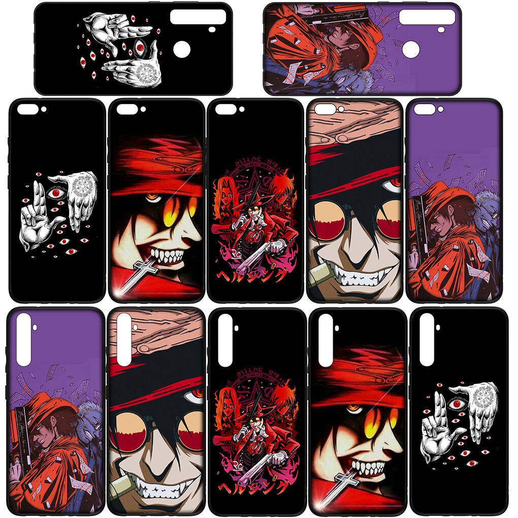 Phone Case for iPhone 17 16 15 Plus XR 16E Huawei P30 P20 Lite Redmi Note 14 12 11 13 Pro Max OPPO A60 A80 A40 A18 A38 Cartoon Hellsing Alucard Cover