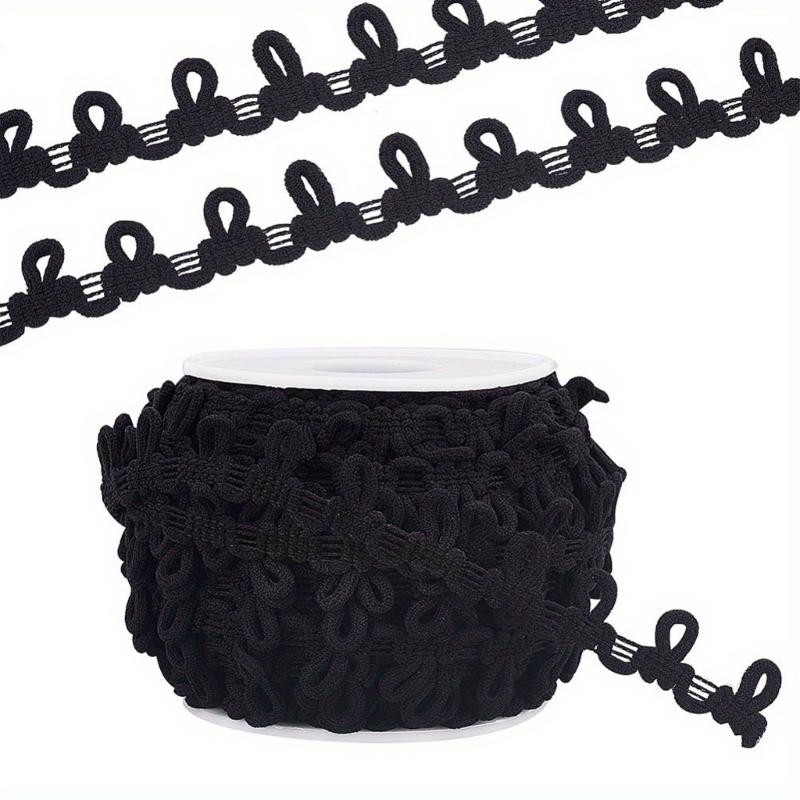 

Roll of 20Yard Elastic Button Straps Polyester Cord Adjustable Collar Fasteners For Shirt Dress Jackets Hat Sewing Craft чёрный