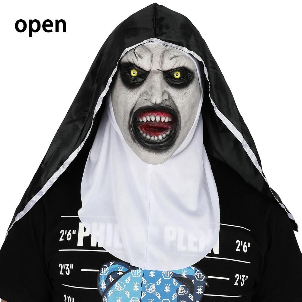 

Женские латексные маски Маска монахини Хэллоуин Маскарадный костюм Реквизит Косплей Хоррор С тюрбаном Шлем Валак Вечеринка Женский Нарядный реквизит