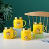 High Value J Mirror Chess Lattice Ceramic Cup Home Office Water Cup Coffee Cup Bear Mug Gift