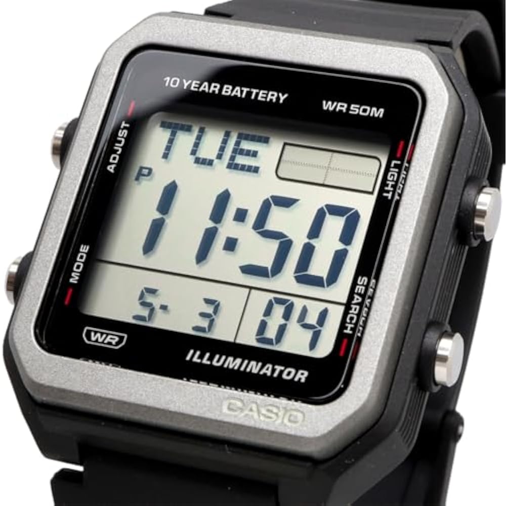 Casio CASIO Digital Watch W-221H-1AV World Time Display Unisex Black Overseas Model [Parallel I...