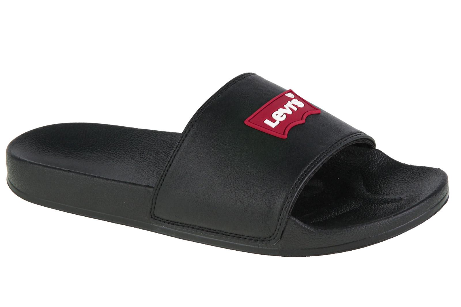 Levi's June Batwing Patch, Slides pretos masculinos 40 preto
