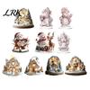 Indoor Holiday Home Decor Christmas Winter Ornaments, Double-sided Acrylic Snowman/Santa Claus/Reindeer/Cottage Table Durable Ornaments Decorations