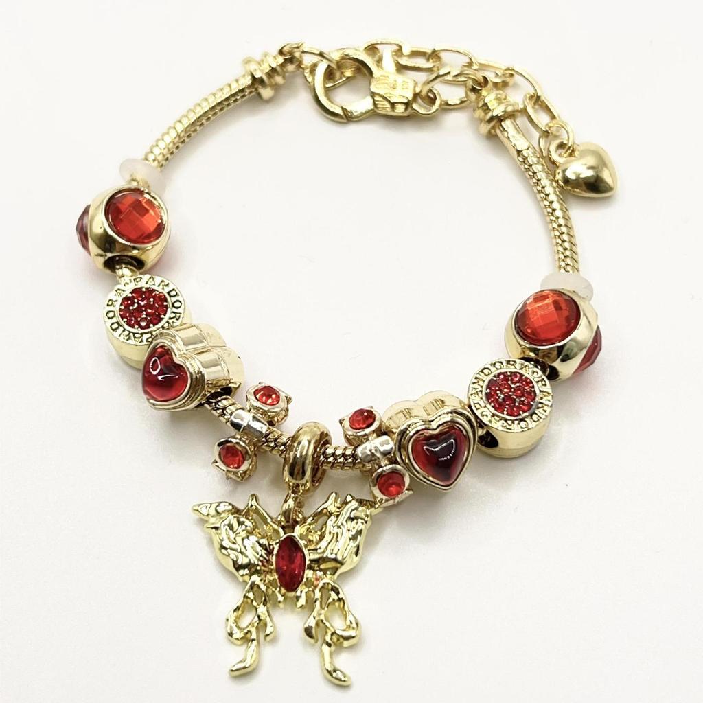 18K Gold-Plated Alloy Bracelet for Women - Charming Gold Flower Crystal Zircon Punk Valentine's Day Gift