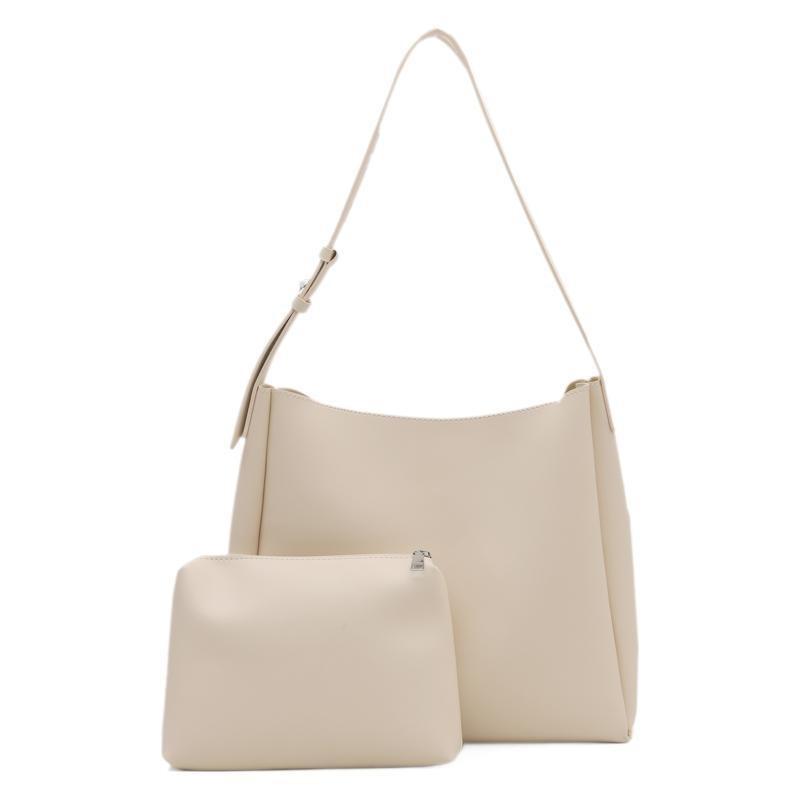 Large-capacity commuter bag women's spring new child and mother bag retro fashion soft leather shoulder bag portable tote bag