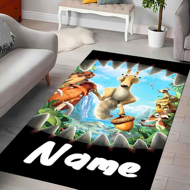 Custom Personalization Ice Age Dawn of the Dinosaurs Area Rug - Perfect For Kitchen, Bathroom,Laundry Room Decor Large Size Available,Gift All Seasons