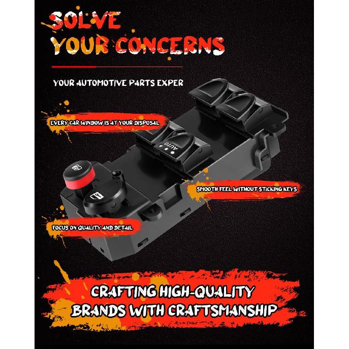 Power Window Switch Fits for 2005-2011 for Honda Civic 35750-SNV-H51 35750-SNA-A13 22 pins