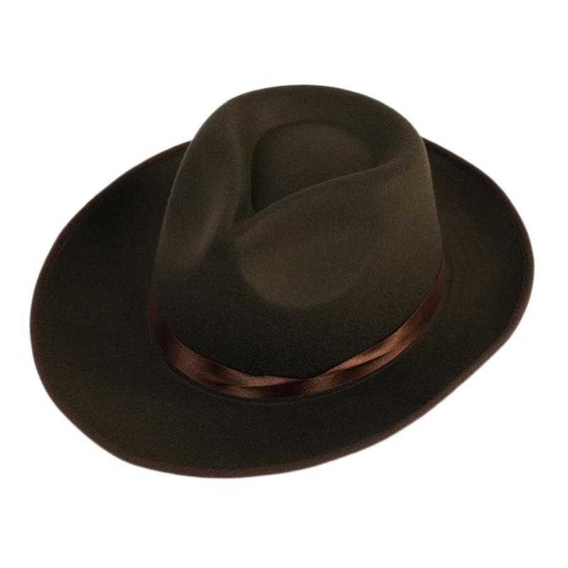 Costume Hat Fedoras Hat Musical Festival Hat Adult Winter Autumn Party Hat Unisex Headwear Stage Show Bowlers Hat