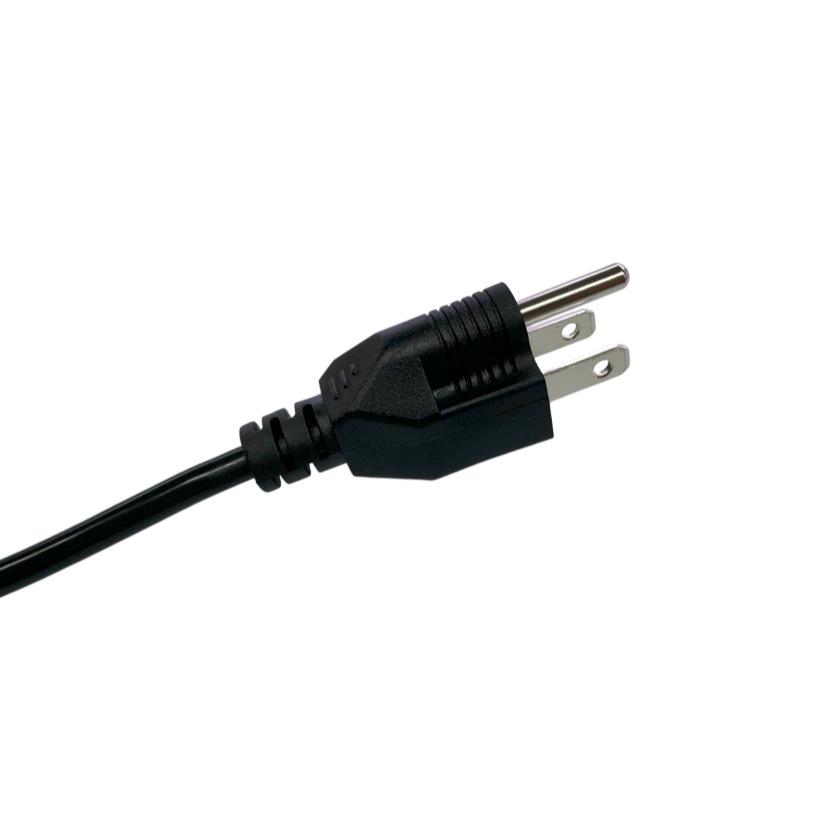 Black 1.1m US 3-Pin Plum Blossom Power Cord with C5 Interface for Laptops & Mobile Devices