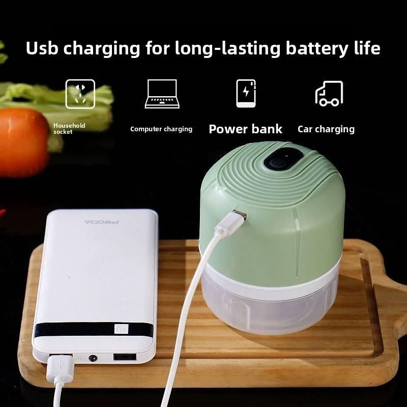 Food Processor Mini Electric Garlic Crusher With Usb Rechargeable For Home Kitchen Use