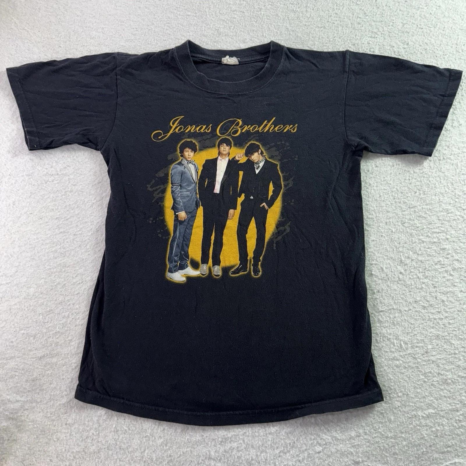

Jonas Brothers Shirt Mens Small Black 2007 2008 Tour Concert Band Tee XL