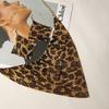 Fashion Leopard Print Triangle Towel Necklace Earrings Retro Sexy High-End Personality Trendy Cool Style Suit