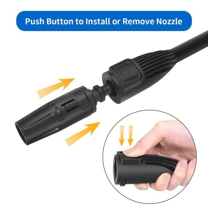 Lance buse réglable turbo pour Karcher K2-K7 — pistolet haute pression rotatif jet/éventail