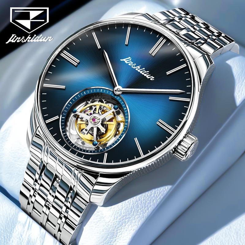 

Механические часы-турбийон скелетон марки JINSHIDUN для мужчин