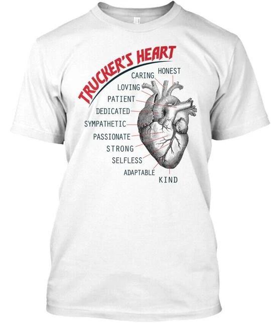 

Trucker Heart Trucker s T shirt Made in the USA Size S to 5XL XL