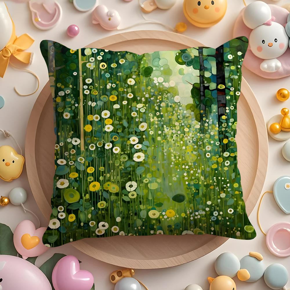 Midsummer Nights Flowers Cushion Cover Short Plush DoubleSided Printing Home Machine Washable in Warm Winter Pillow Cover