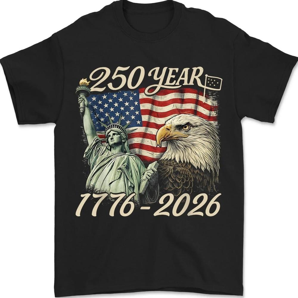 250 Years Of Independence America Anniversary Birthday American Flag Tshirt Unisex T-Shirt S