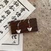 Literary and retro butterfly agate earrings, simple and versatile temperament small earrings jewelry