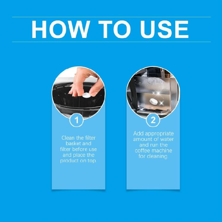 Biodegradables 20Piece Coffee Maker Cleansing Effervescents Tablets for Freshing Brew Every Time