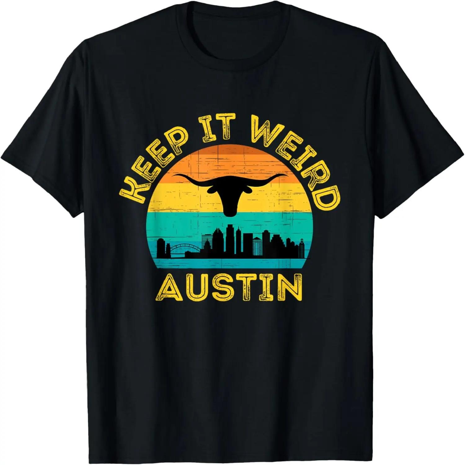 Vintage Austin, Texas Keep It Weird Sunset T-Shirt S
