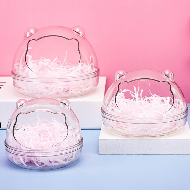 Hamster Sand Bathroom Durable Plastic Sand Bath Container Sand Box Transparent Bathing Sand Bowl for Young Squirrels