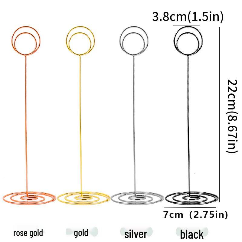 Gold Peacock Round Metal Memo Clip & Photo Holder