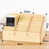 Wood Desktop Storage Box Detachable Multifunctional Phone Holder Easy to Install 12/24-Grid Phone Management Storage