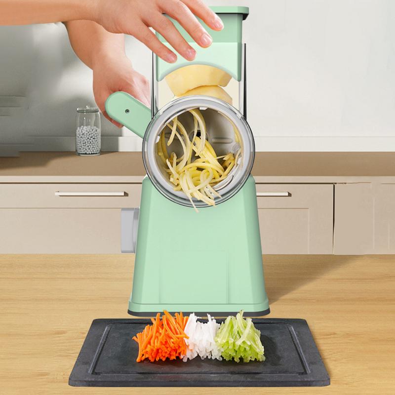 Rotary Cheese Grater Kitchen Slicer For Cheese With Handle Manual Garlic Grinder Multifunctional Shredder Nut Chopper For Home