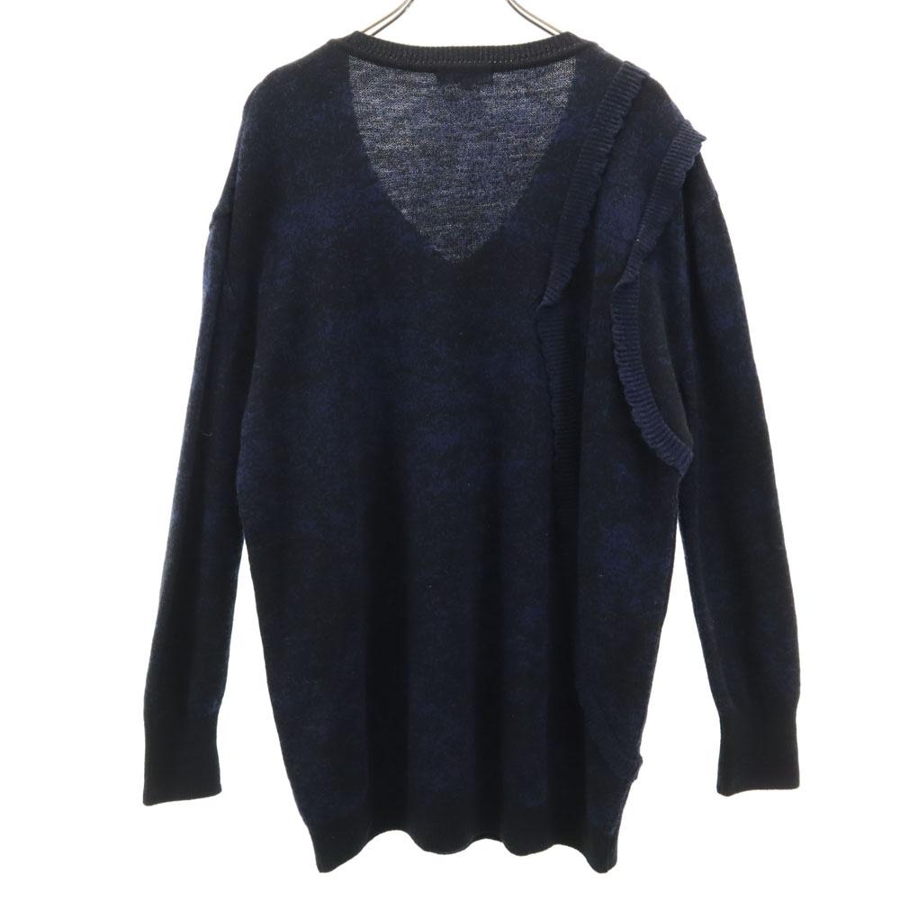 Costume National Made In Japan Wool Blend Long Sleeve V Neck Sweater Knit Women Used