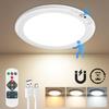 Motion Sensor LED Ceiling Light With Remote Control USB Rechargeable For Shower Stair Closet Cabinet Magnetic Installation