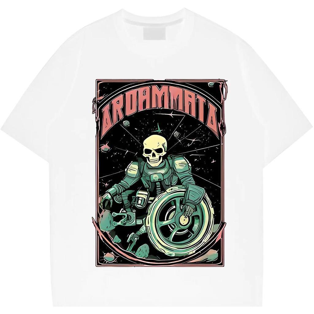 Totenkopf T-Shirt Locker Kurzarm Rundhals Kleidung Vintage Klassisch Herren T-Shirt Lässiger Komfort T-Shirt Bequem Dehnbar Hip-Hop T-Shirts