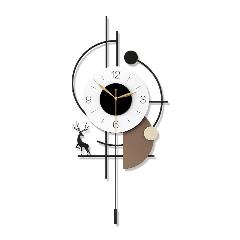 Modern Minimalist Swing Wall Clock - Silent Pendulum Decor for Living Room & Entryway, Elegant Wall Clock