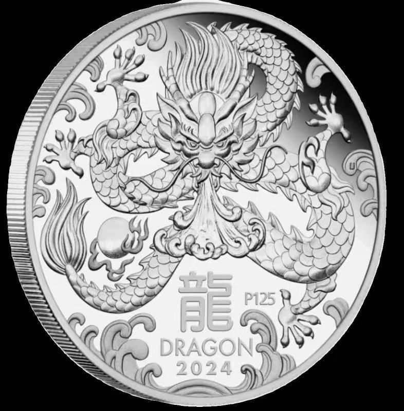 Австралийские памятные монеты года Дракона, монеты австралийского зодиака, монеты с драконом, памятные монеты внешней торговли, изделия ручной работы