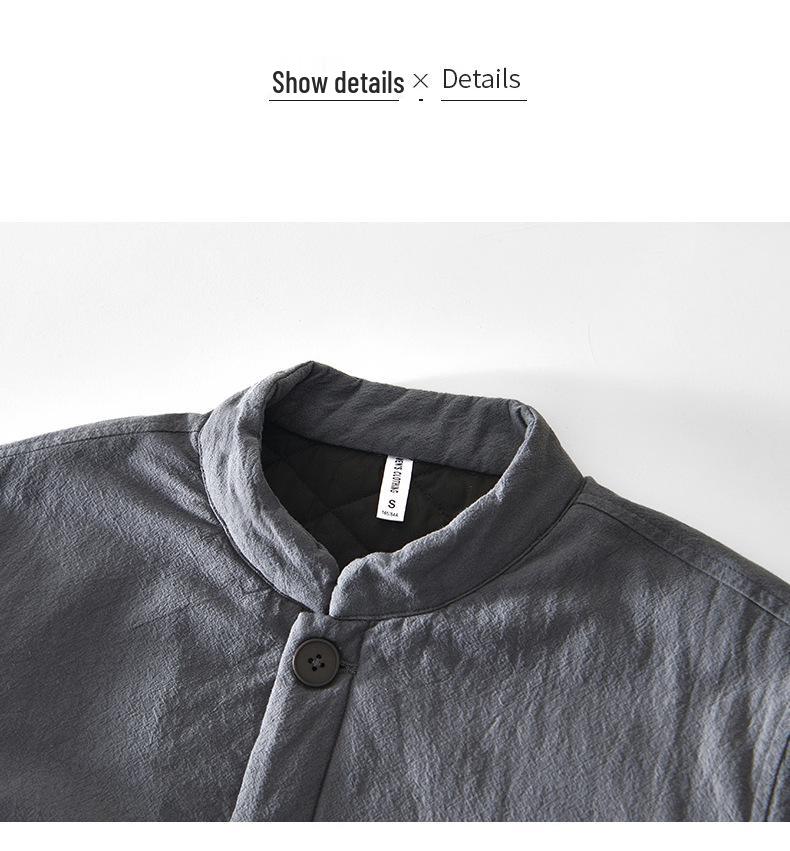 Retro Casual Men's Stand Collar Warm Cotton Jacket
