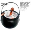 Indoor Halloween Scene Layout Cauldron Light, Color Changing Glowing Pumpkin Skull Hanging Window Display Ornaments Decor, Spooky Yard Prop for Party
