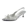 Summer new empty high heels are not tired of feet French bag head single shoes women's summer soft sole fashion pointed shoes children