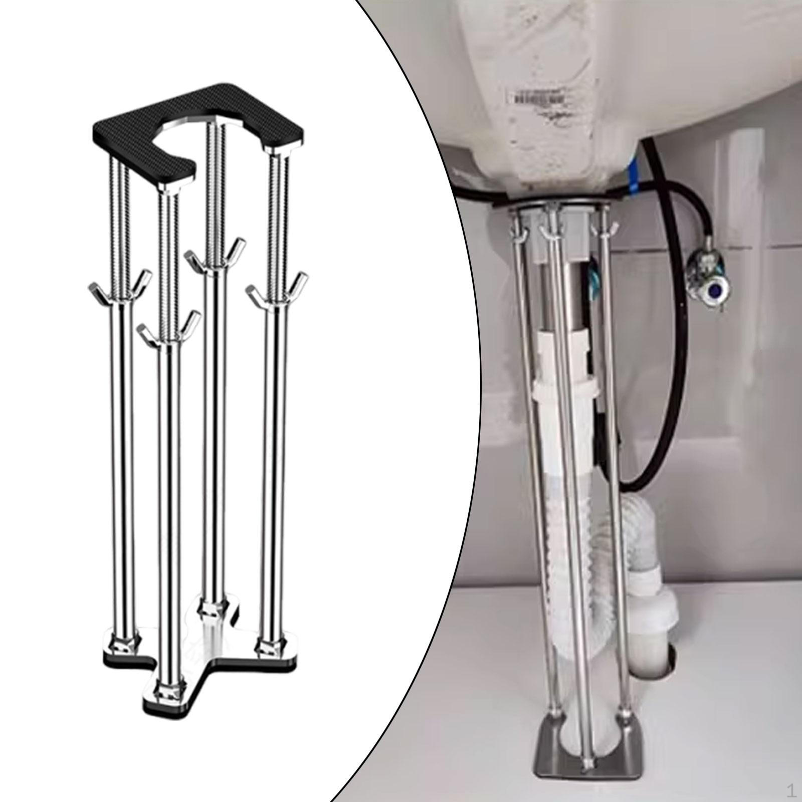 

Кронштейн для мойки под столешницу Регулируемая поддержка Ремонтный комплект Прочный Устойчивый Многофункциональный Кухня L