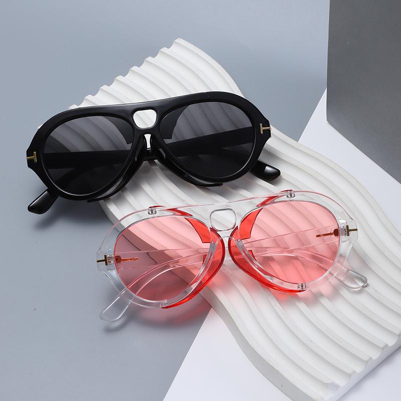 Double Bridges Sunglasses Male Female Vintage Candy Color Pilot Goggles Stylish Eyewear Women Outdoor Sports Trending Sun Eyeglasses