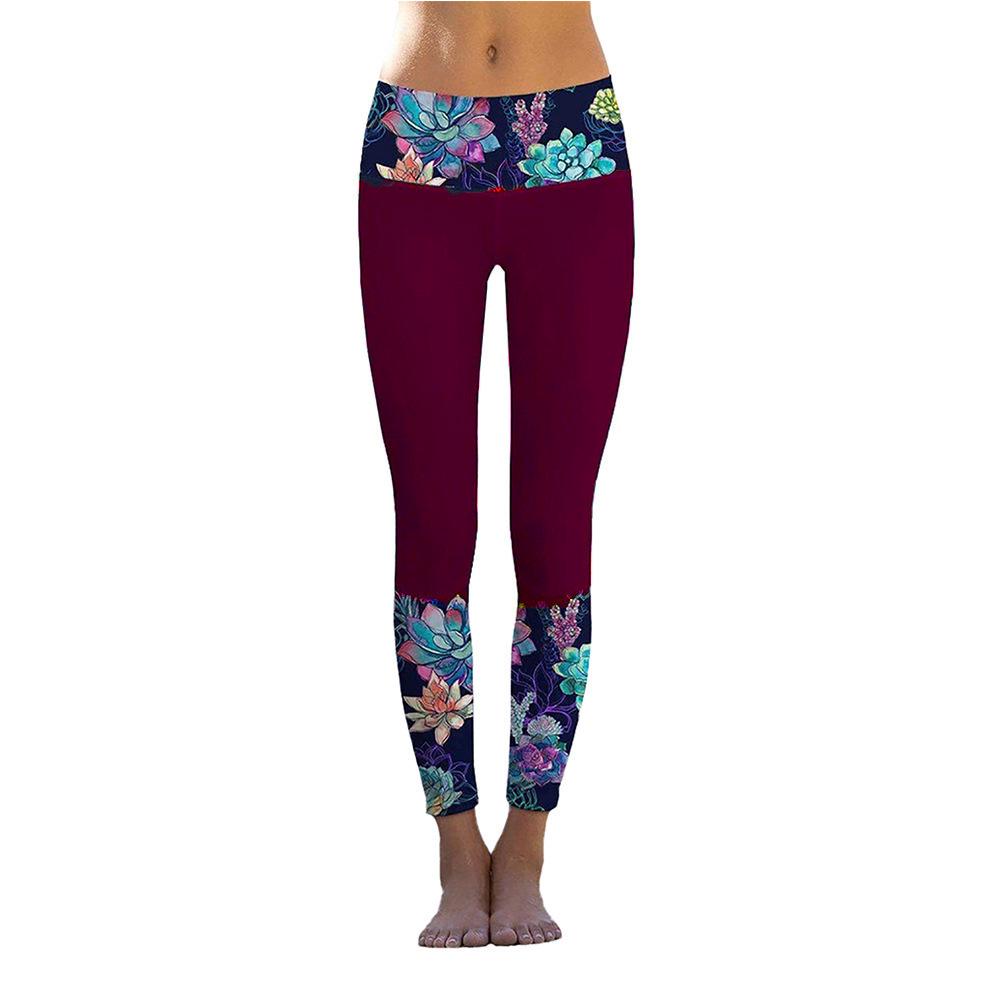 European Summer 2025 Women s Printed High-Waisted Yoga Pants S