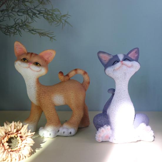 Fortune Cat Ornament Resin Material Fine Symbol Decor Home Party Cat Sculpture Wealth Decoration